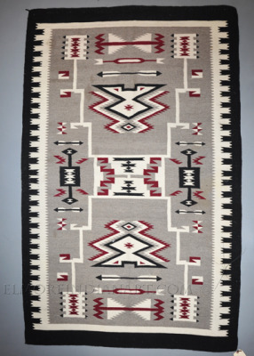 Navajo Storm Pattern Rug, c.1940s details Navajo Storm Pattern Rug, c.1940s