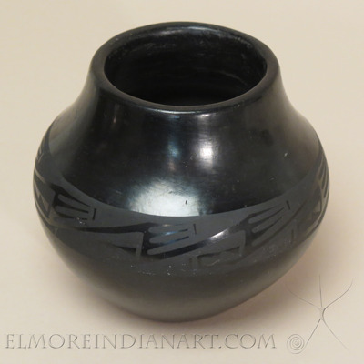 San Ildefonso Blackware Jar by Desideria Sanchez details San Ildefonso Blackware Jar by Desideria Sanchez