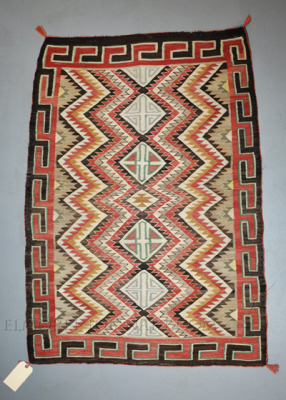 Navajo Red Mesa Eyedazzler Rug, c.1915-1920 details Navajo Red Mesa Eyedazzler Rug, c.1915-1920