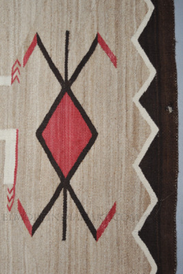 Navajo Crystal Storm Pattern Rug, JB Moore Plate Design c.1910 details Navajo Crystal Storm Pattern Rug, JB Moore Plate Design c.1910