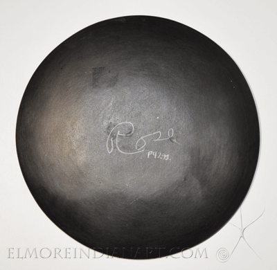San Ildefonso Blackware Plate by Rose Gonzales details San Ildefonso Blackware Plate by Rose Gonzales