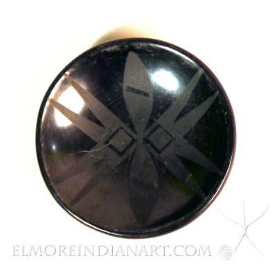 Polished Blackware Plate by Maria & Julian Martinez, c. 1940 details Polished Blackware Plate by Maria & Julian Martinez, c. 1940
