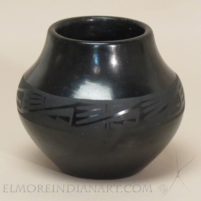 San Ildefonso Blackware Jar by Desideria Sanchez details San Ildefonso Blackware Jar by Desideria Sanchez