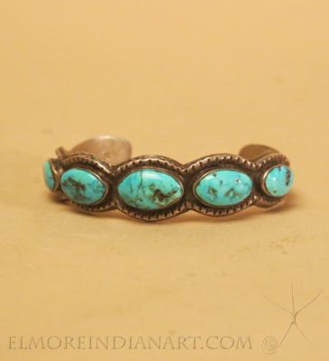 Navajo Sandcast Row Bracelet, c.1940