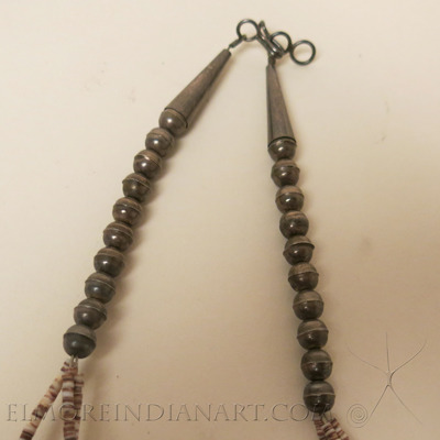 Three Strand Zuni Fetish Necklace with Bench Press Beads, c.1950s