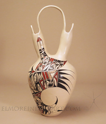 Large Hopi Polychrome Wedding Vase by Ida Poola Susunkewa