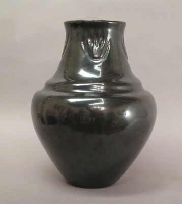 Large Santa Clara Blackware Jar by Margaret Tafoya 