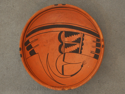 Hopi Black on Red Bowl by Nampeyo