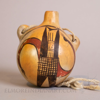 Miniature Hopi Polychrome Canteen by Nampeyo, c.1910-1915