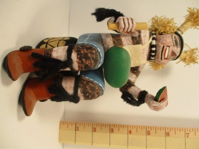 Hopi Koshare Clown Doll by Cal Yestewa, 1984