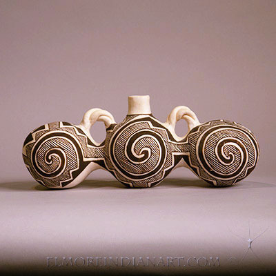 Acoma Tri-Lobe Canteen by Juana Leno