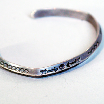 Old Ingot Silver Navajo bangle, c. 1920