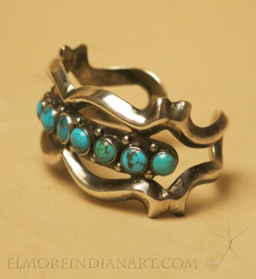 Navajo Nine Stone Sandcast Bracelet, c.1930 