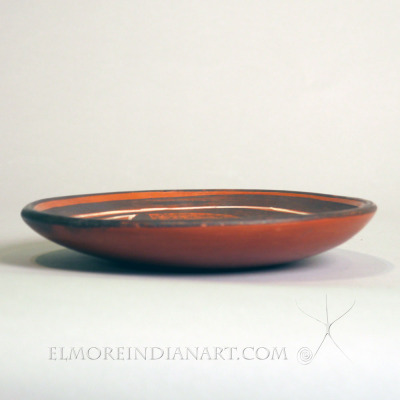 Hopi B&W on Red Plate by Zella Cheeda
