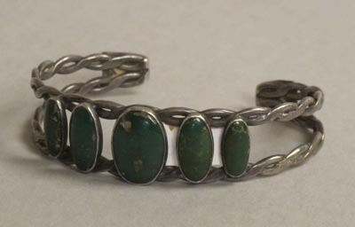 Old Five Stone Navajo Bracelet, c. 1930