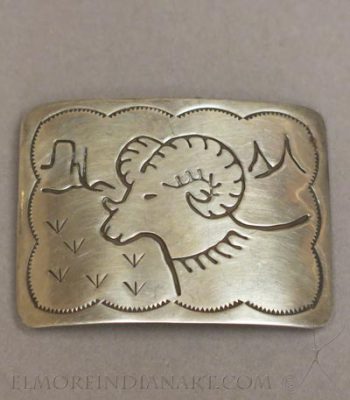 Navajo Ram Buckle 